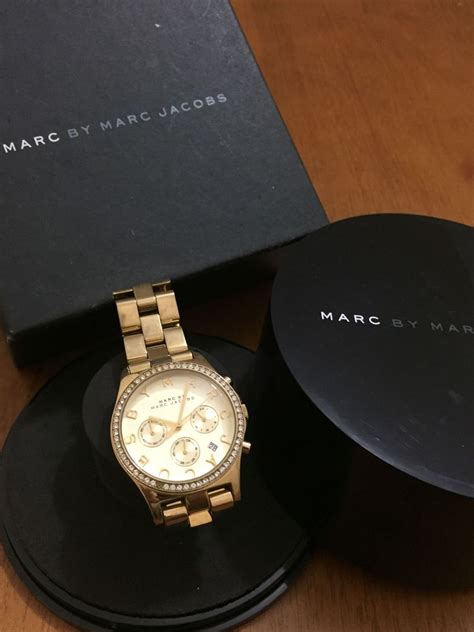 Relogio Marc Jacobs Dourado Feminino .